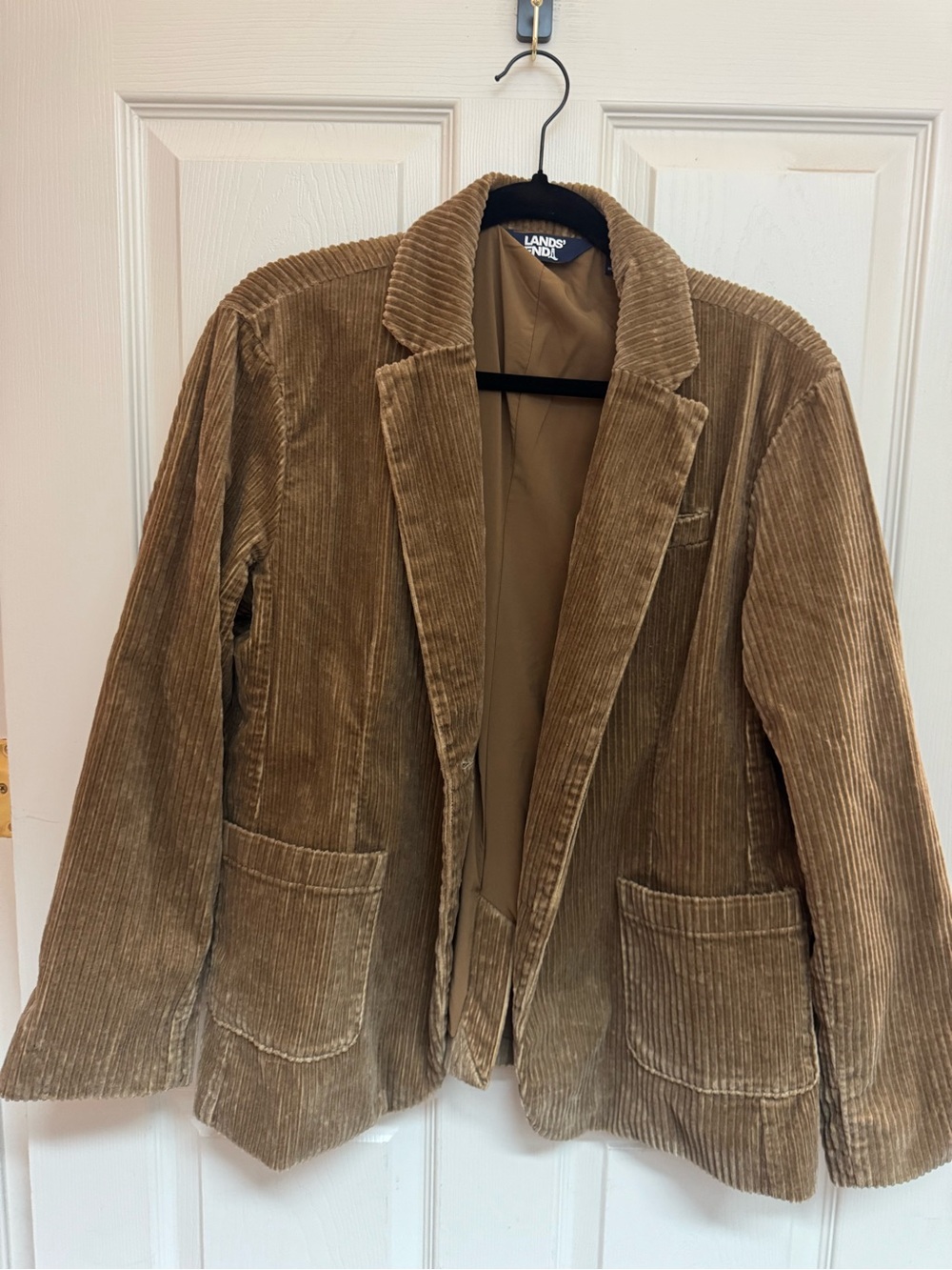 Lands End Brown Corduroy Petite Large